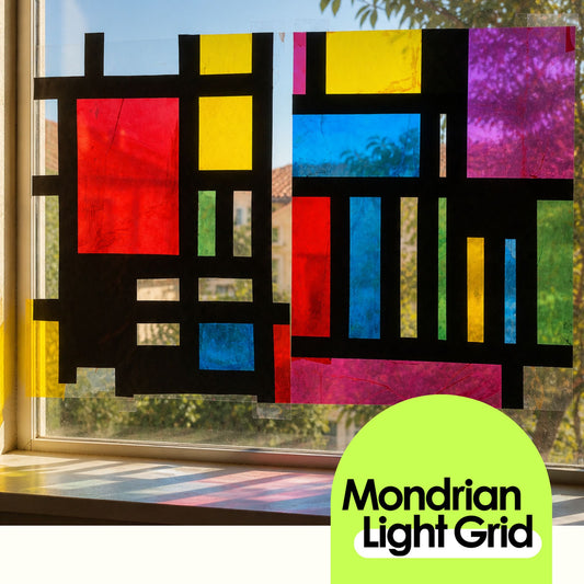 Mondrian Light Grid : Window Art Kit