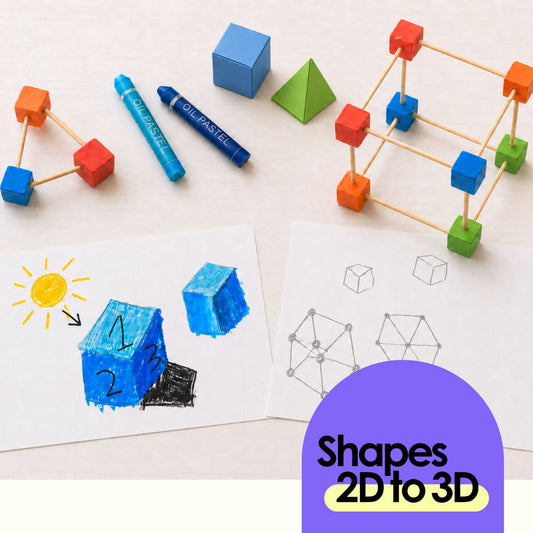 Shapes 2D to 3D : Spatial Thinking kit